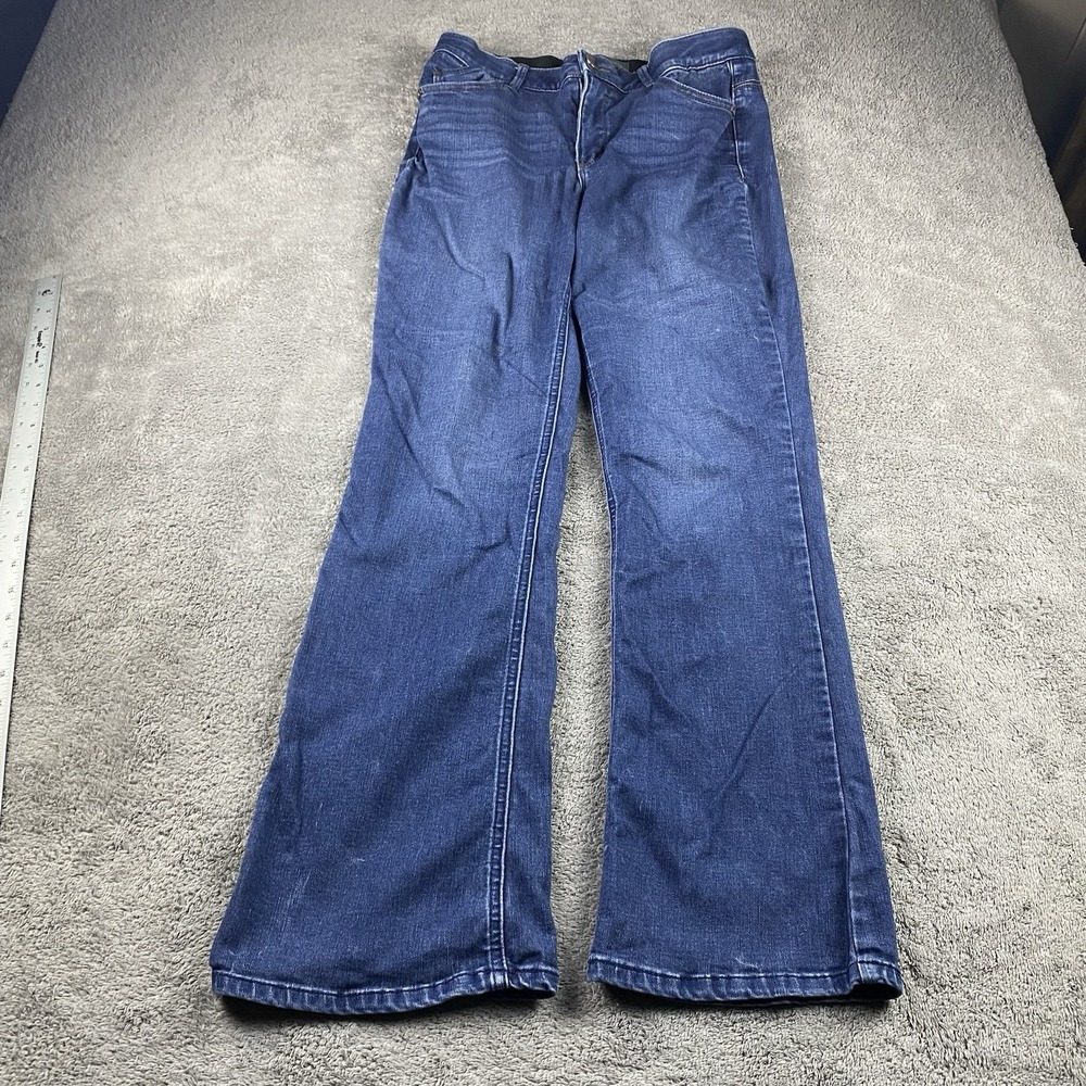 Wit & Wisdom Jeans Womens 8 Blue Stretch Mid Rise Wide Leg